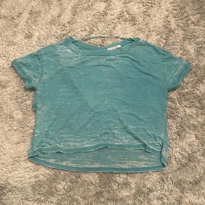 Free People - RARE We the Free blue open back t-shirt